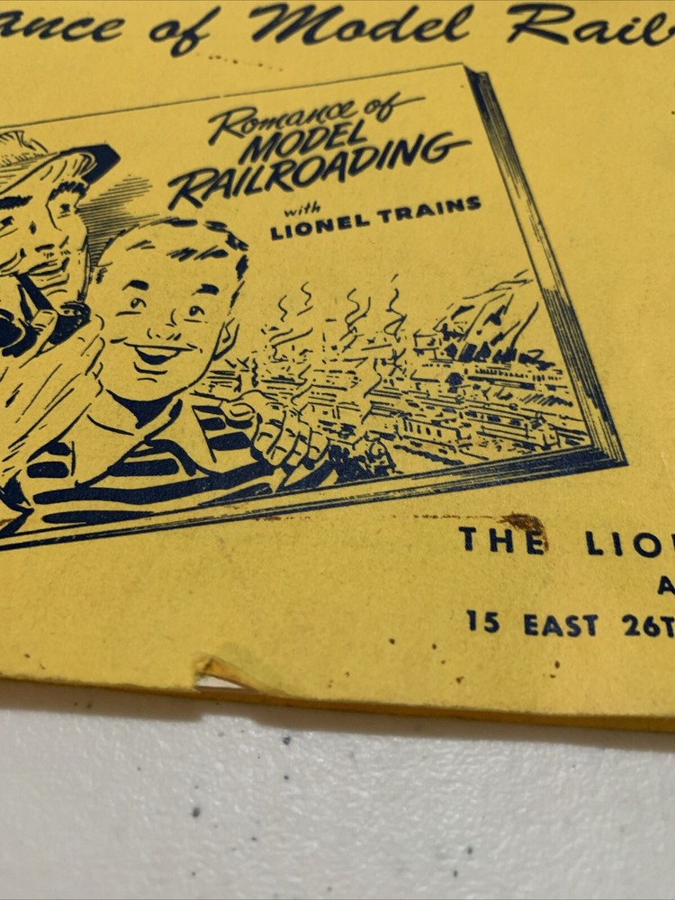 LIONEL POST WAR 1952 OPERATING INSTRUCTIONS BOOKLET COMPLETE