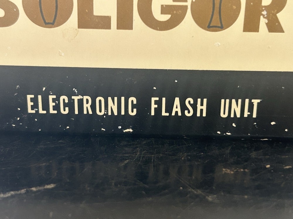 SOLIGOR Electronic Flash Unit MK-4 AC Terminal/Cable Reflector Open Flash Button