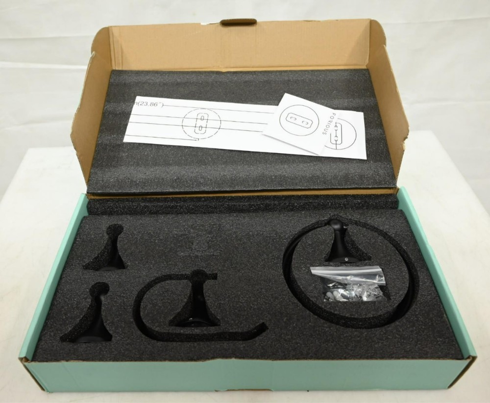 Forious 19102B3A Bath Hardware Set, Black