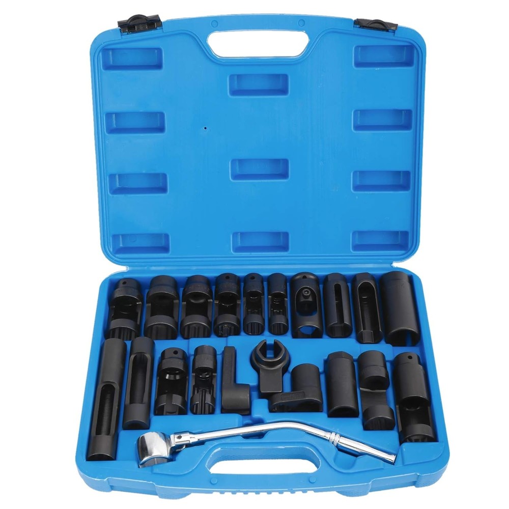 21 Piece O2 Sensor Socket Set Universal Oxygen Sensor Removal Install Tools Set
