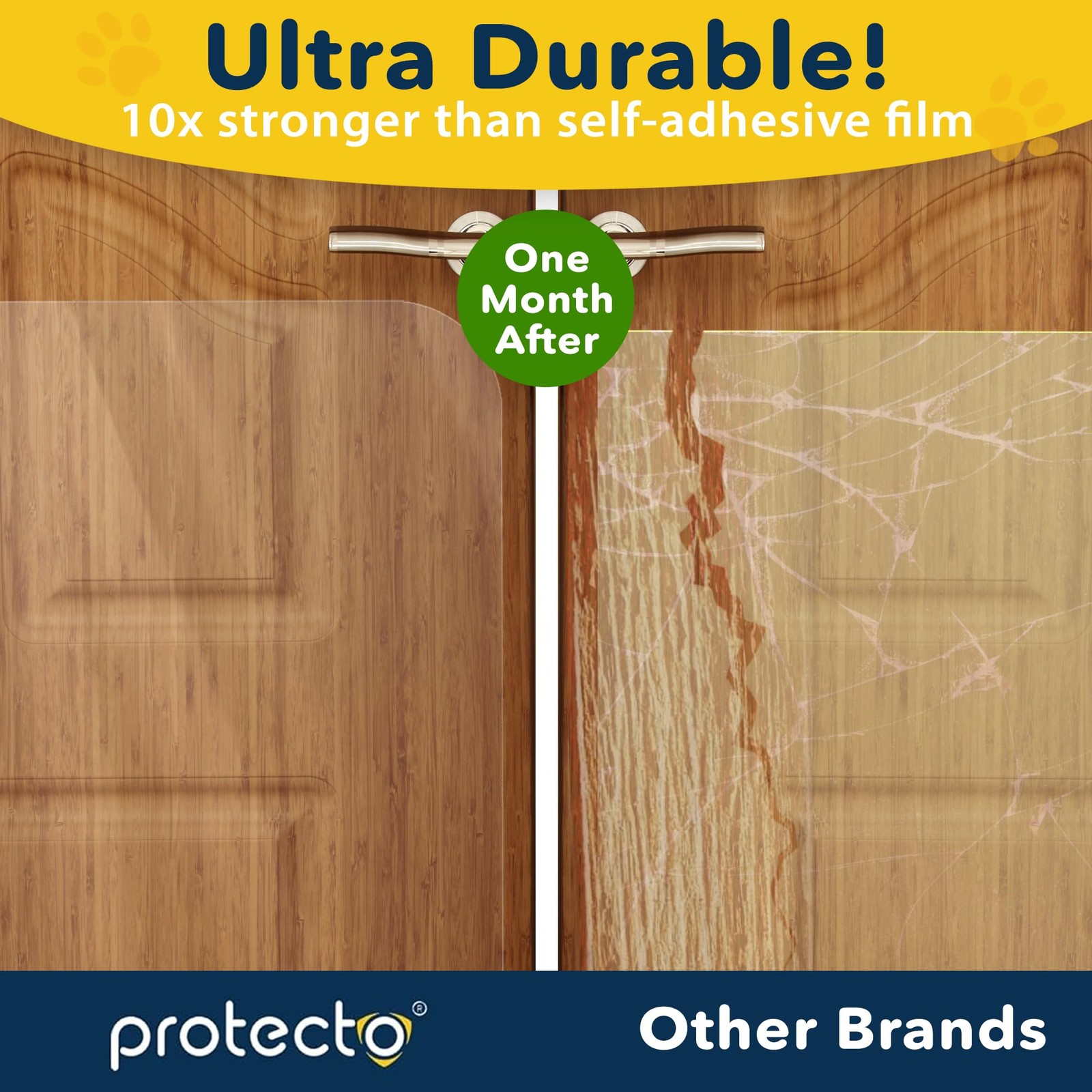 Heavy Duty Door Protector from Dog Scratching, 35 x 24” Clear Door Scratch Pr...
