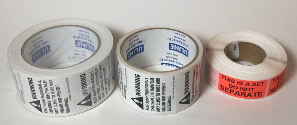 600+ FBA Labels 2 x 2 Suffocation Warning Amazon Label Do not separate stick on