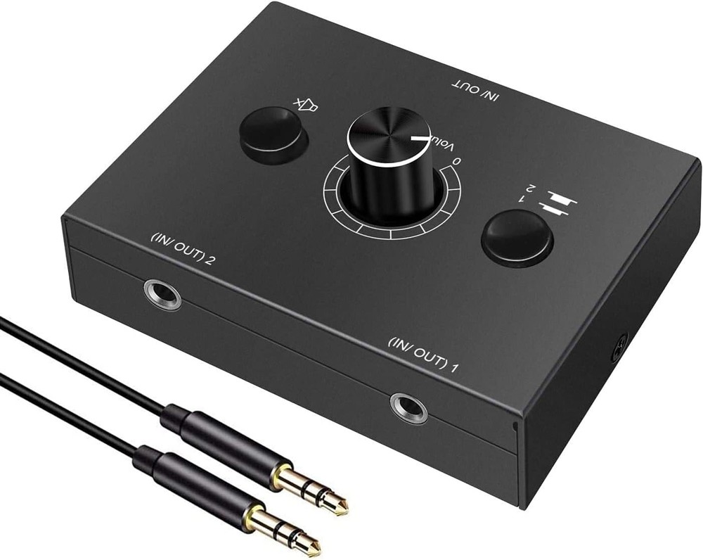 Versatile 3.5mm Audio Splitter with Mute Switch – Perfect for Multi-Device Use