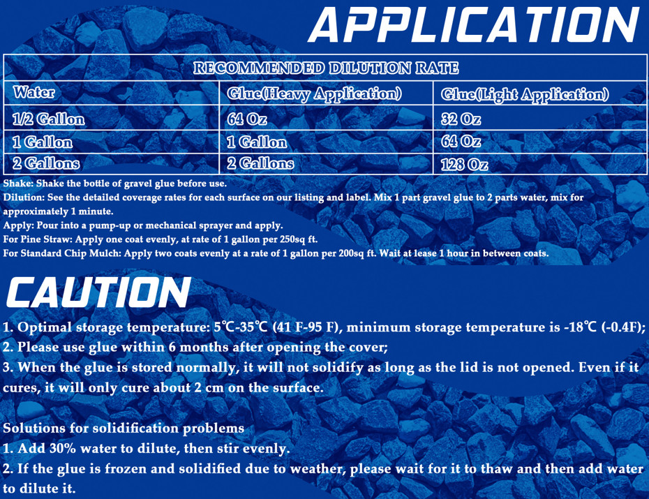 NEW! 128oz Mulch & Gravel Glue for Decorative Landscaping, Rock Stones Wood Bark