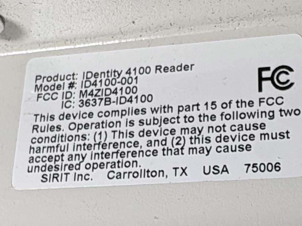 2 Working DIY Sirit Identity RFID Readers Xtra TDK Lambda Tested Working Reader
