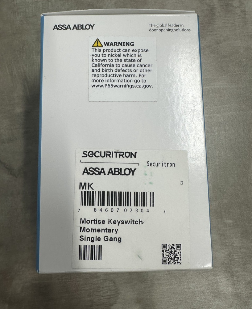 Securitron / ASSA ABLOY - MK - Securitron MK Mortise Key Switch - Stainless