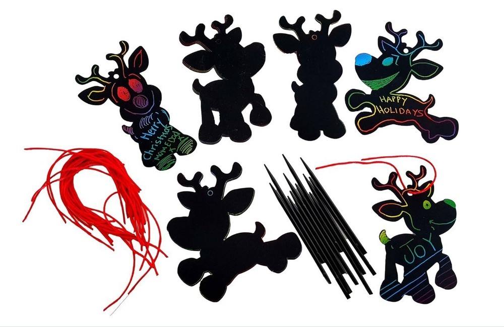 Magic Color Scratch Art Reindeer Theme