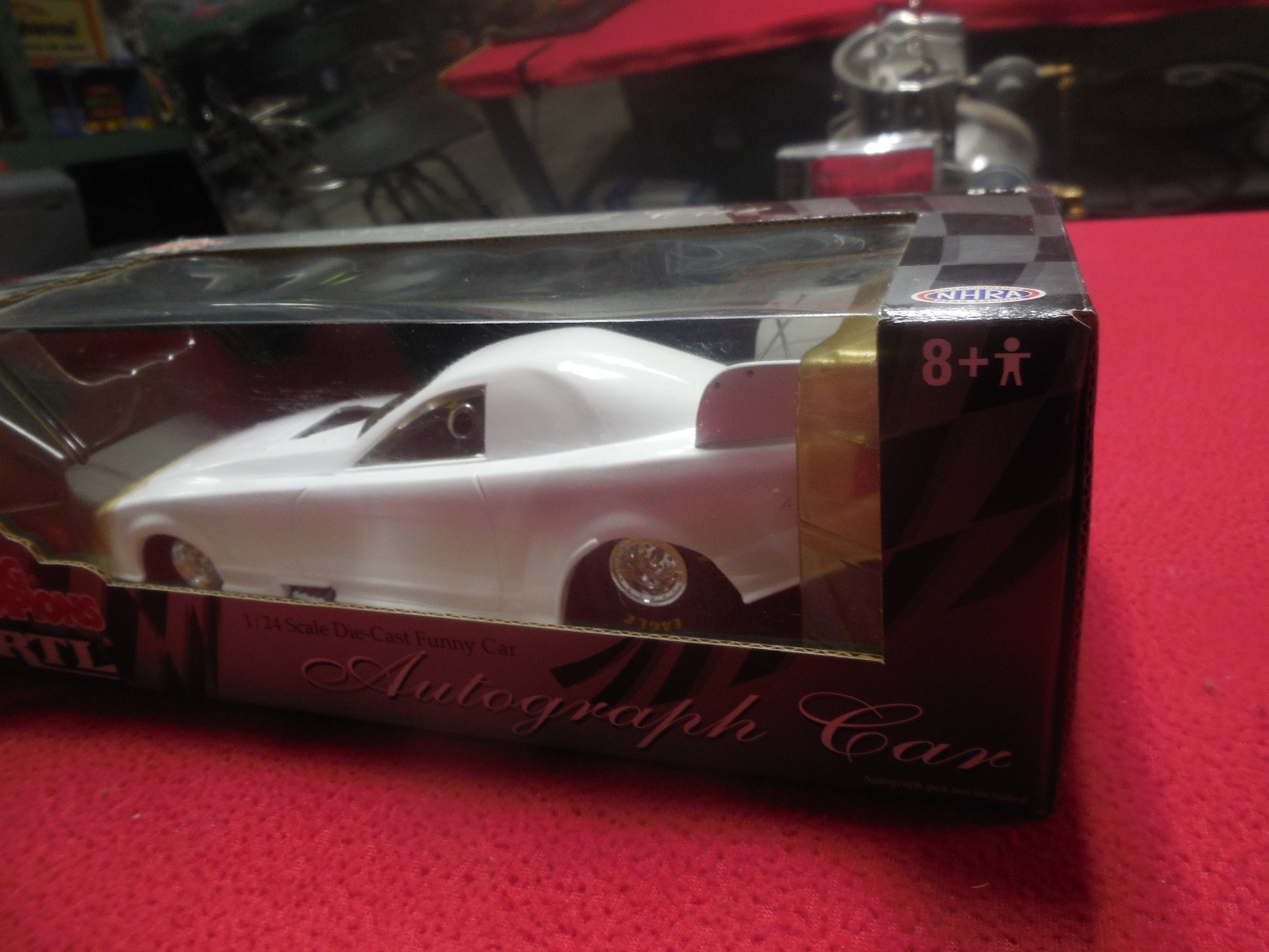 Racing Champions 1:24 scale all white Ford Mustang Funny Car "Autograph" car