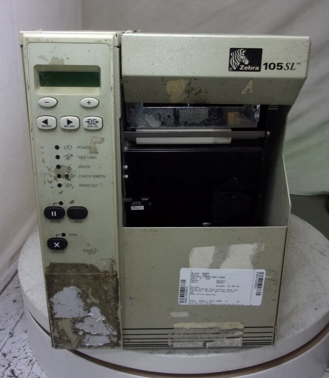 Zebra 105SL 10500-2001-3000 Thermal Barcode Label Printer SEE NOTES