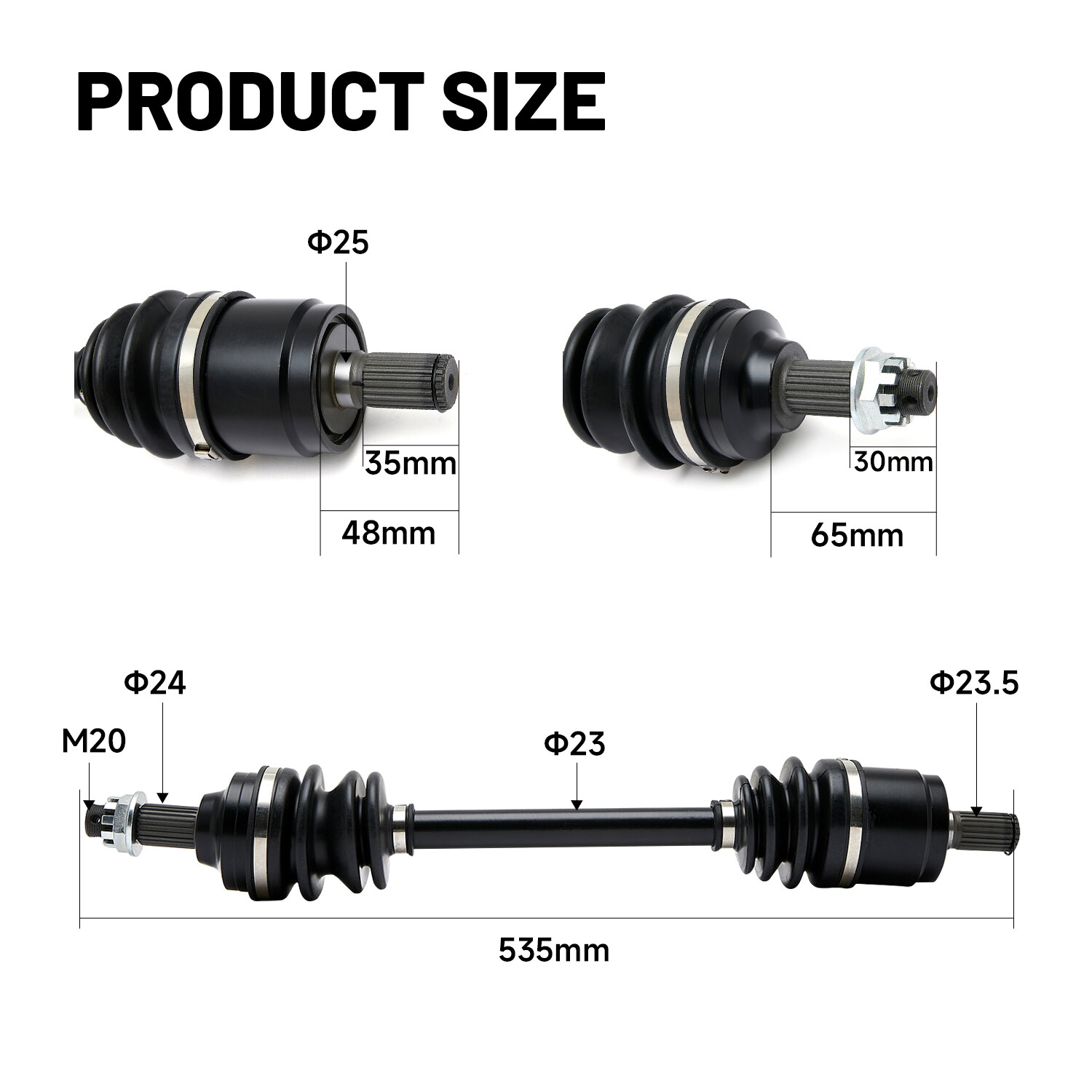 2X CV Axles for 2020-2021 Honda Foreman Rubicon 500 Rancher 420 Left Rear Right