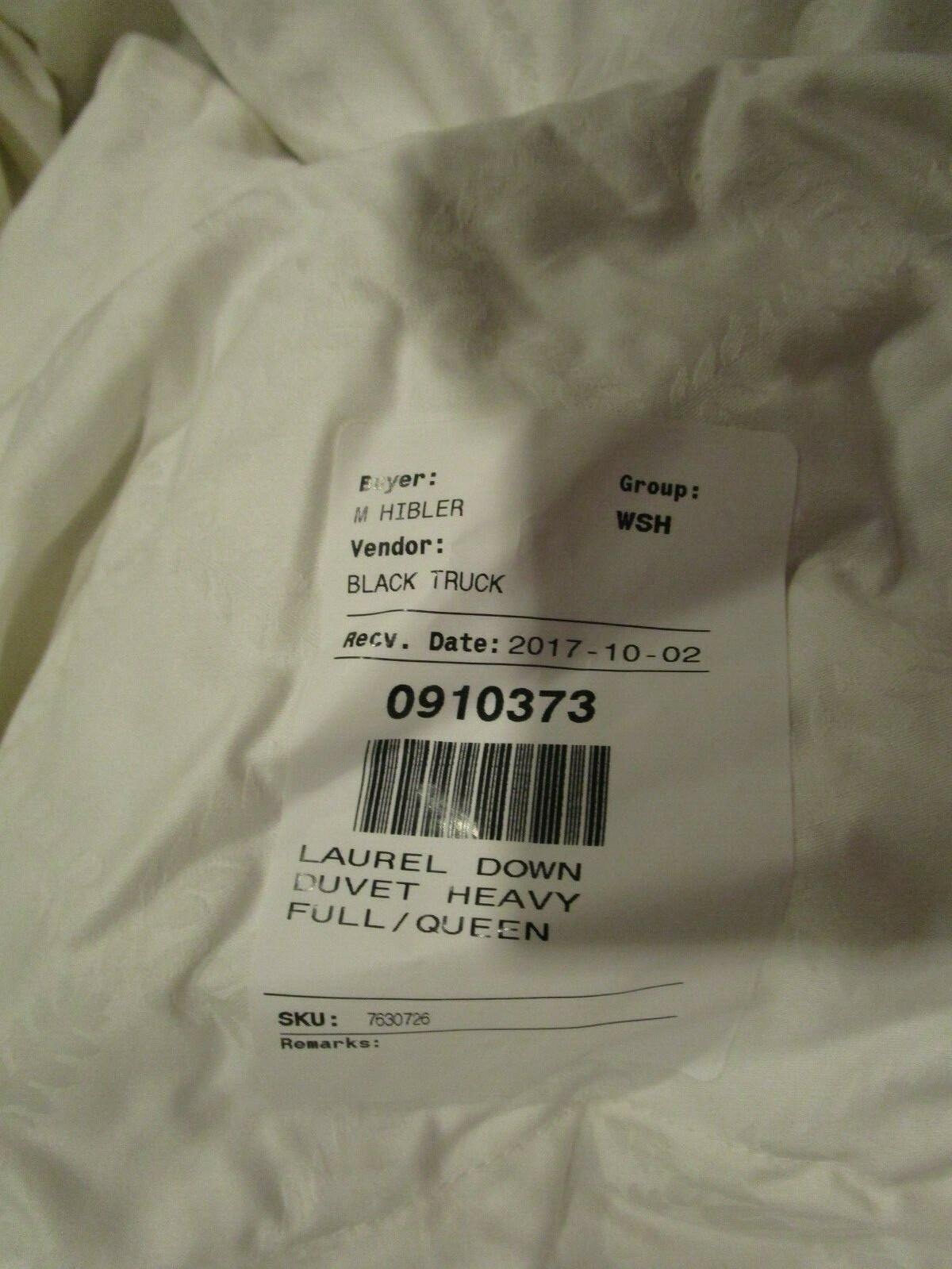 Williams Sonoma Laurel Heavy Down Duvet Insert Full Queen OR $675 Photo sample