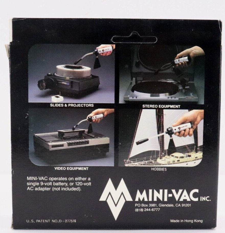 Mini-Vac Micro Cleaning Vacuum Computers Models Electronics Vintage NIB