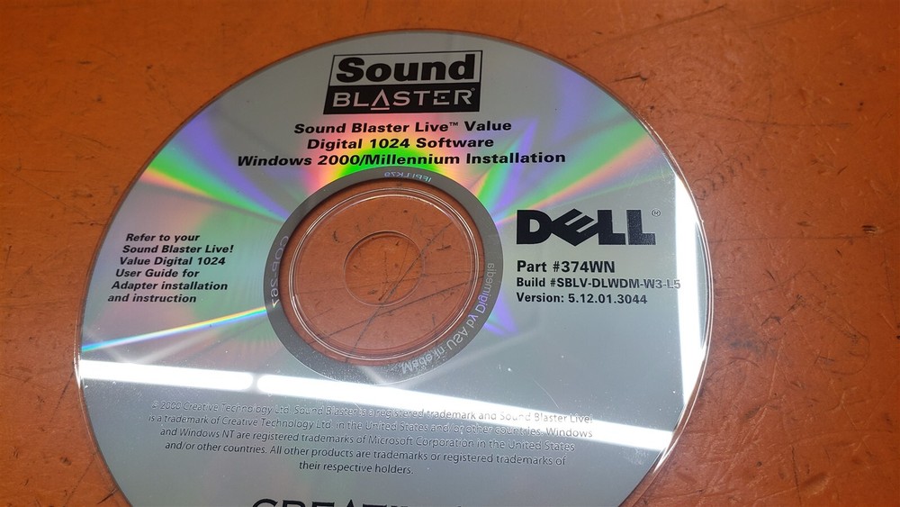 ⭐️⭐️⭐️⭐️⭐️ Dell Sound Blaster Live Value Digital 1024 Software CD