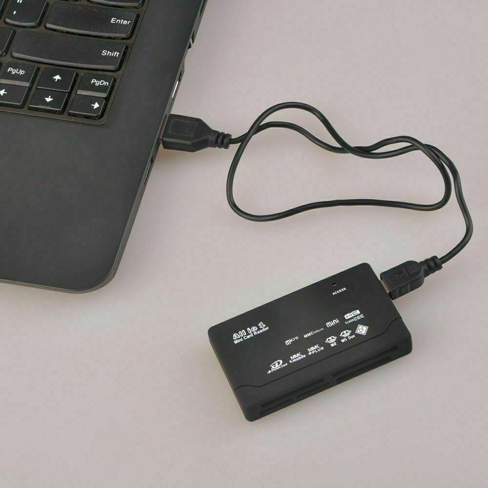 Mini Memory Card Reader 26-IN-1 USB 2.0 High Speed For CF xD SD MS SDHC