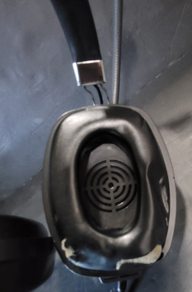 AS IS Clear-Com CC-60 Double Muff Over-Ear Headset with Microphone