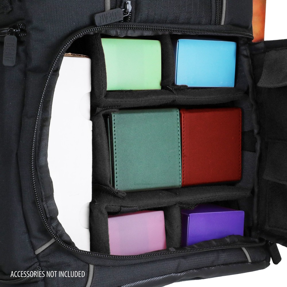 USA Gear Magic the Gathering Backpack with Customizable Interior (Black)