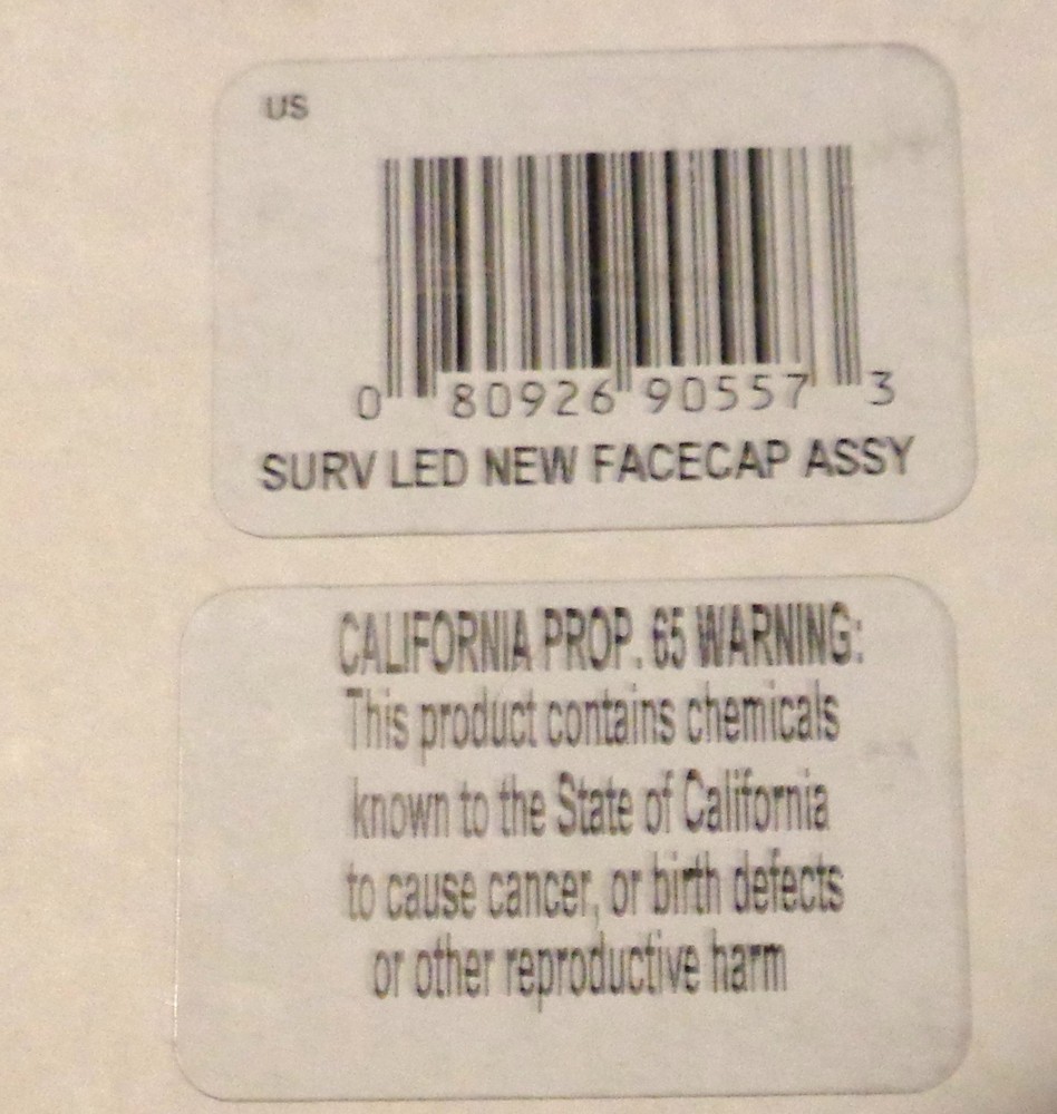Stream light newer-model survivor LED flashlight 90557 face cap assembly