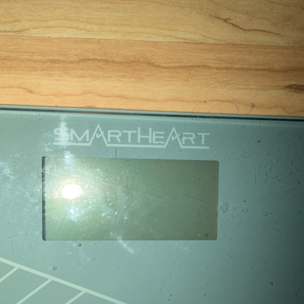 SmartHeart Digital Bathroom Scale Gray Modern Glass Plastic