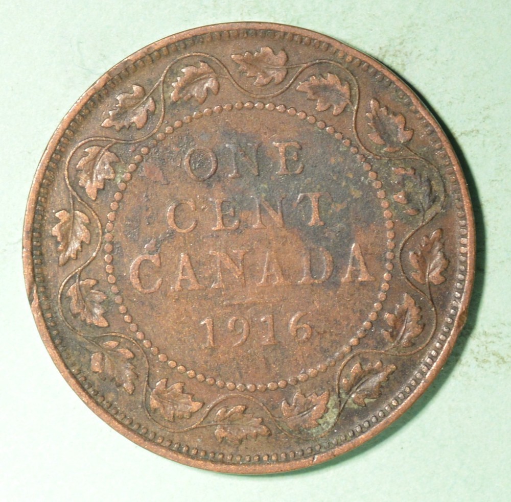 1916 - Canada Large Cent  - INV# X-210