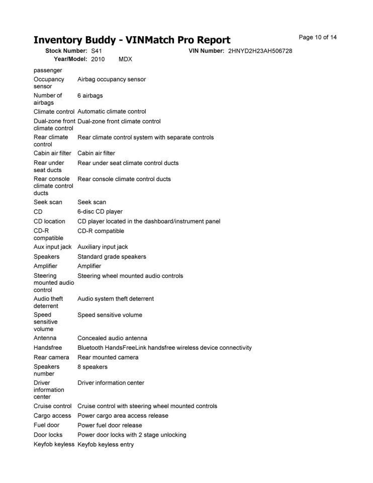 MDX 2010 Transmission Shift 1113660