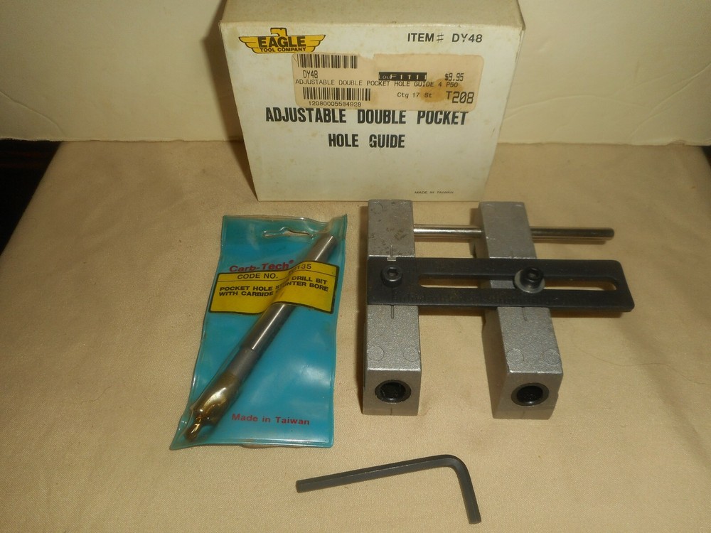 Double Pocket Hole Guide & Step Hole Drill Bit DY48 Tooling Lot EAGLE TOOL Co.