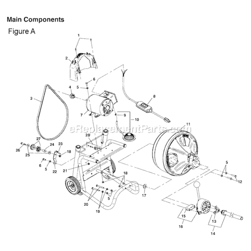 Ridgid 70063 Replacement SCREW -400 Drum Machine-OEM RIDGID