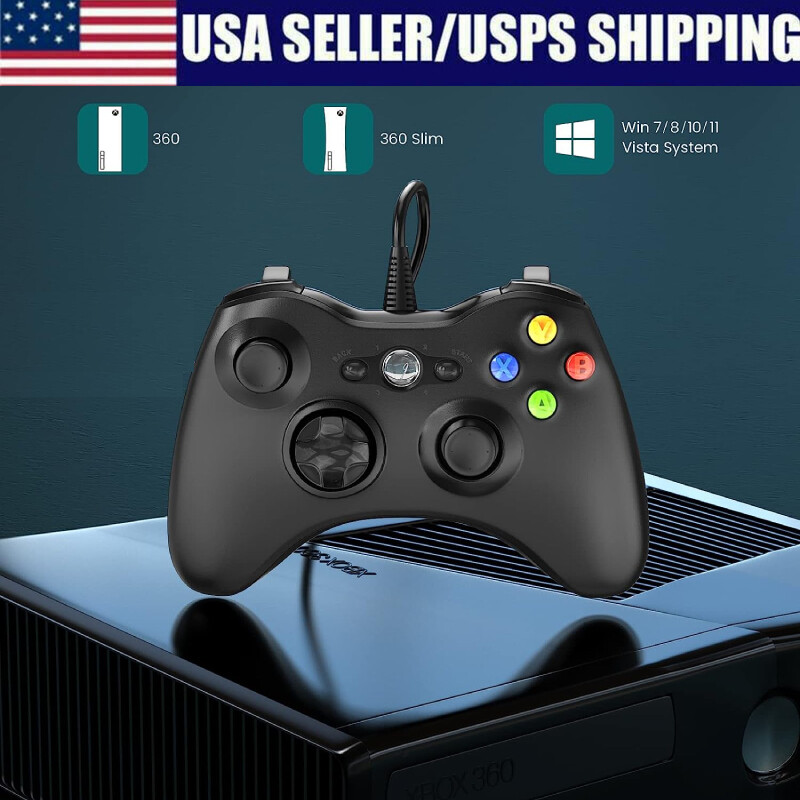 Wired PC Controller for Xbox 360, Game Controller for Steam PC Xbox 360 Slim