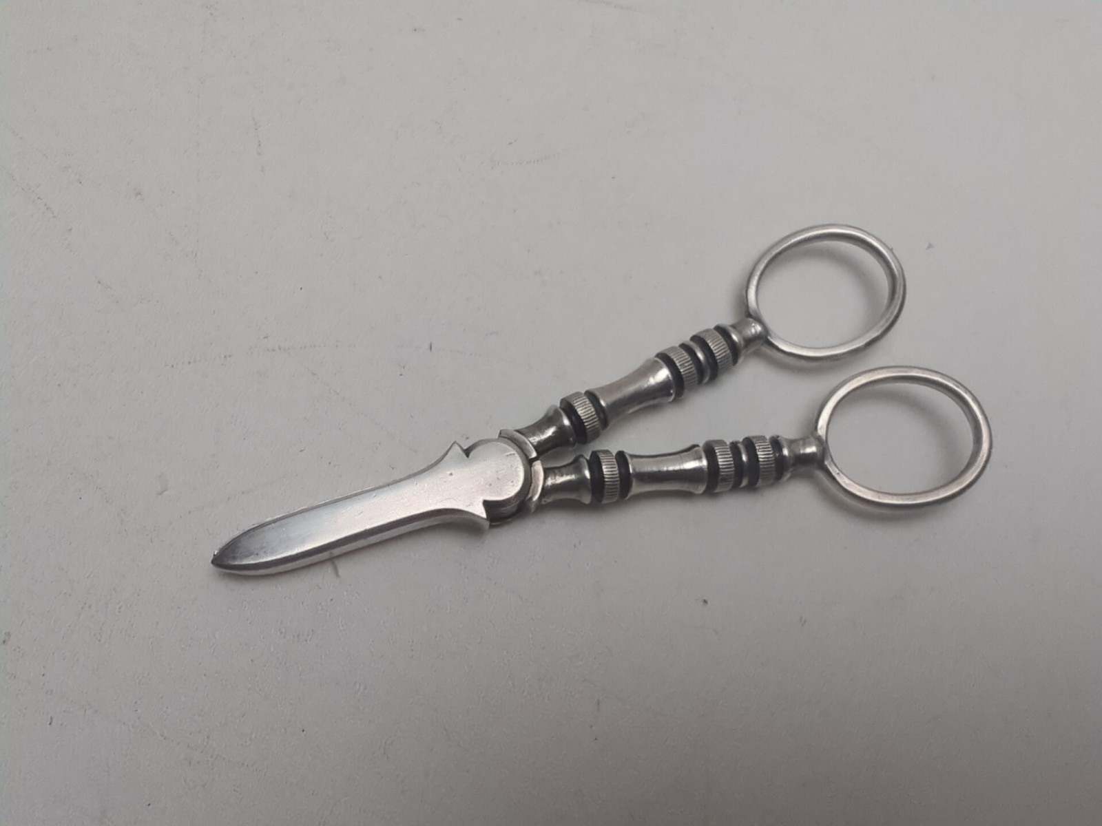 Antique Silver Grape Scissors Shears - Marked England
