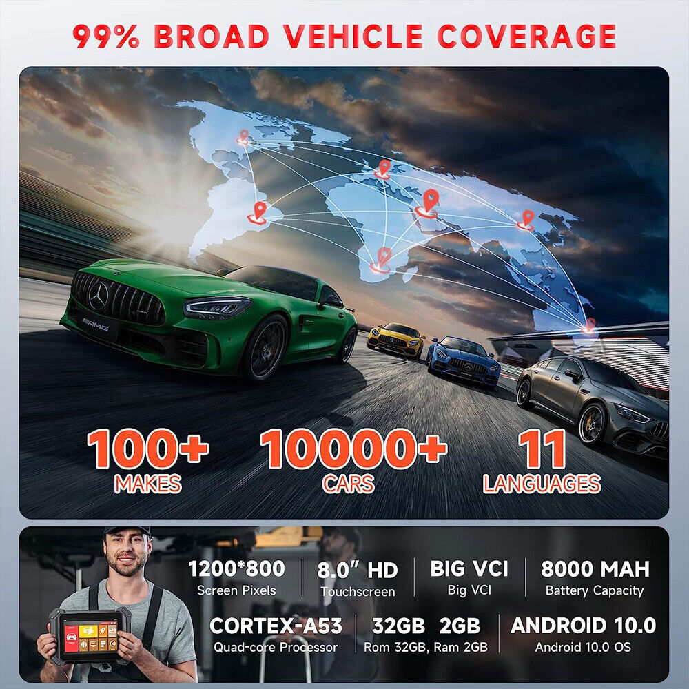 ANCEL V6 PRO+ All System Bidirectional OBD2 Scanner Diagnostic Key Programming