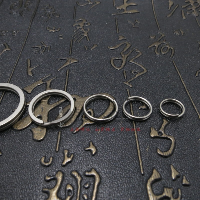 4pcs Titanium Alloy Keyring Hang Key Ring Split Ring Keychain Quickdraw EDC