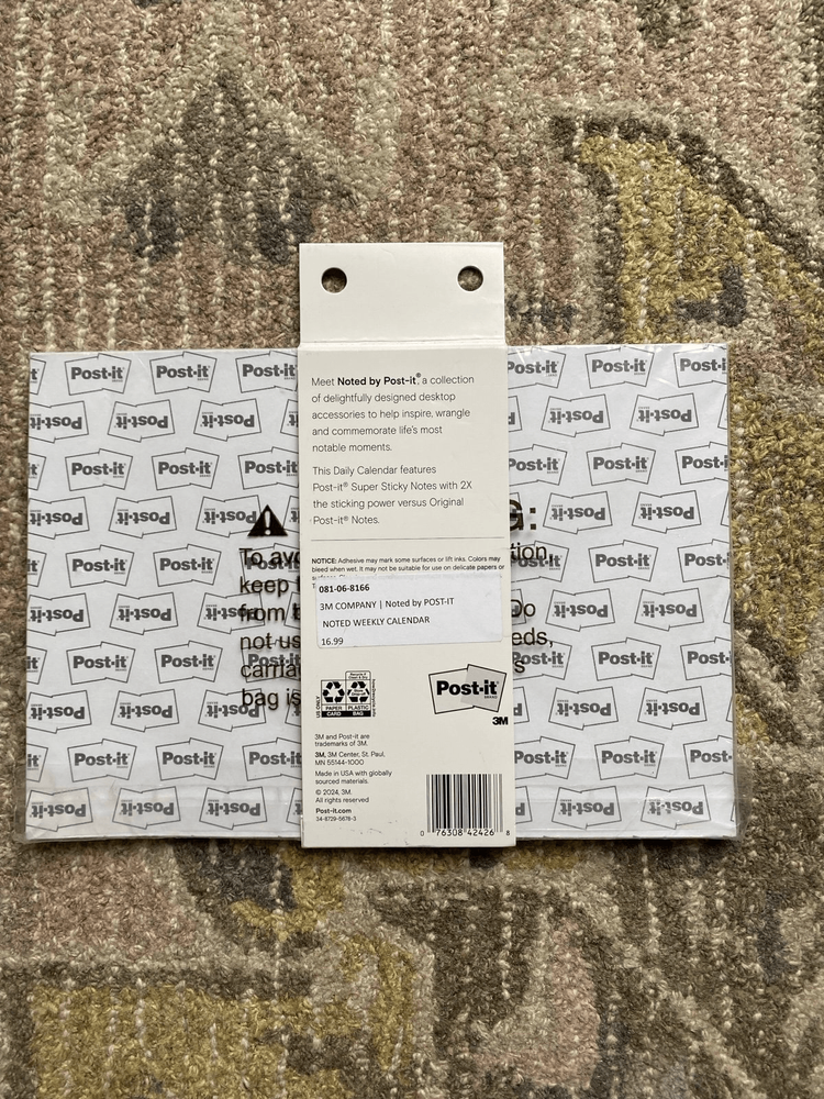 Noted By Post It Weekly Desk Paper Tablet Planner