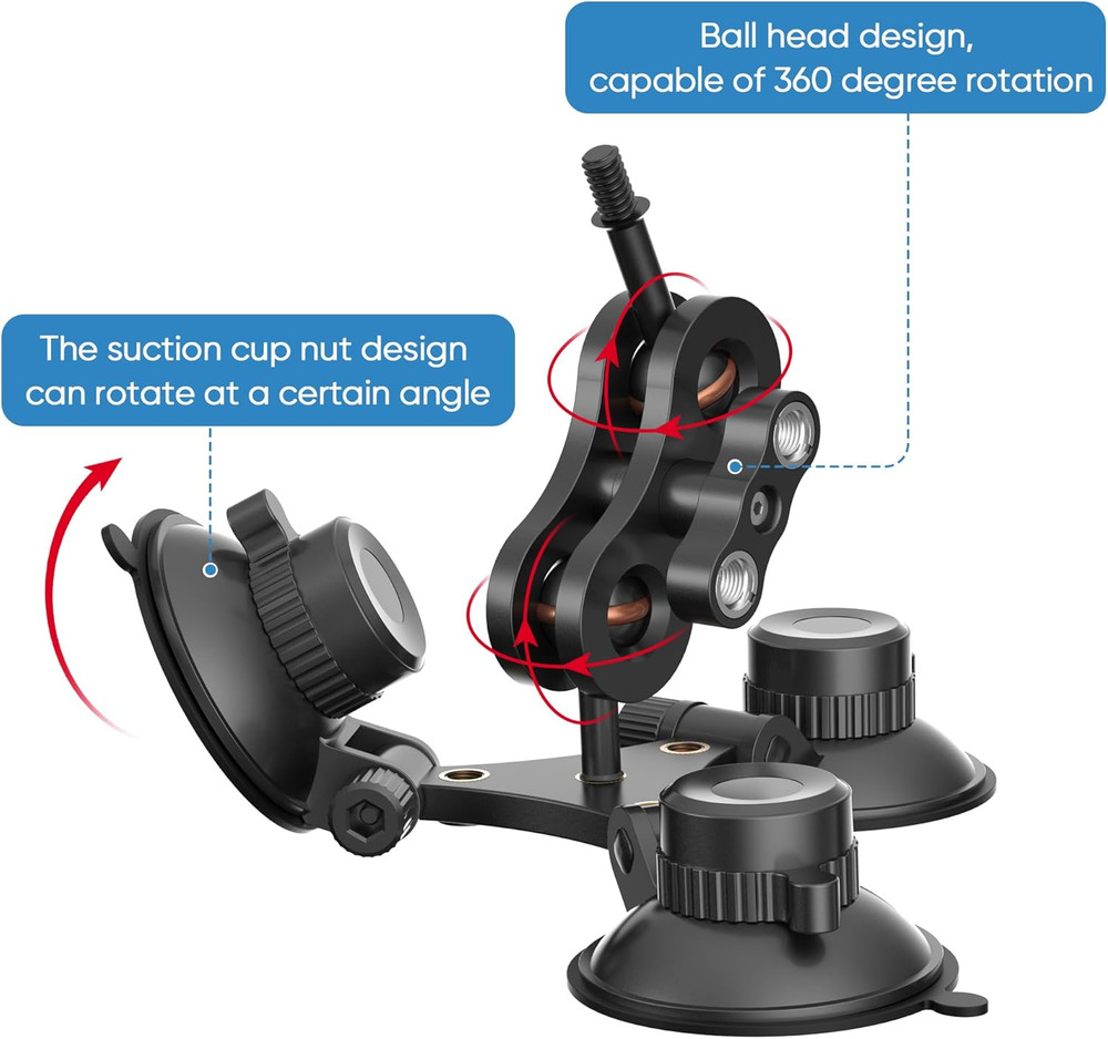 Radar Detector Mount, Triangular Suction Cup Mount,Windshield Radar Detector Suc