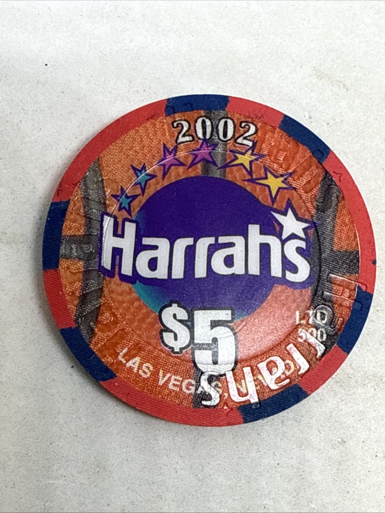 $5 Harrahs's Net Crazy Obsolete LV Mint, Never On A Table!!!