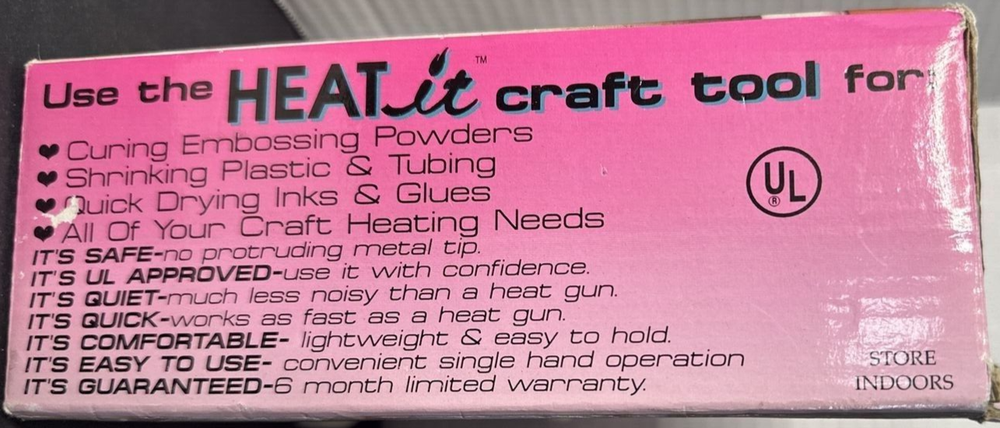 Heat It Craft Tool Blower Shrinking Quick Dry Easy Quiet Multi-Purpose White