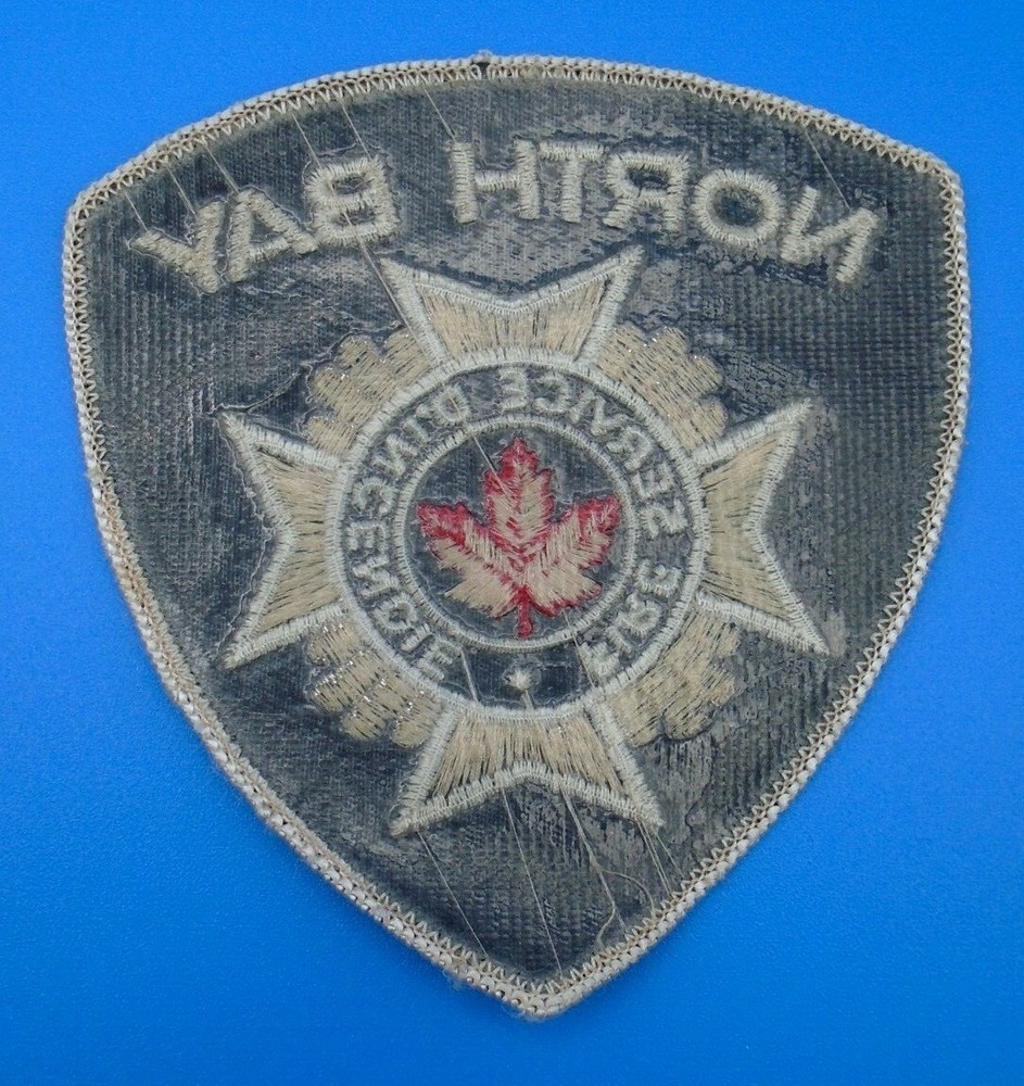 North Bay Fire Department (Canada) Silver Thread Shoulder Patch 4"
