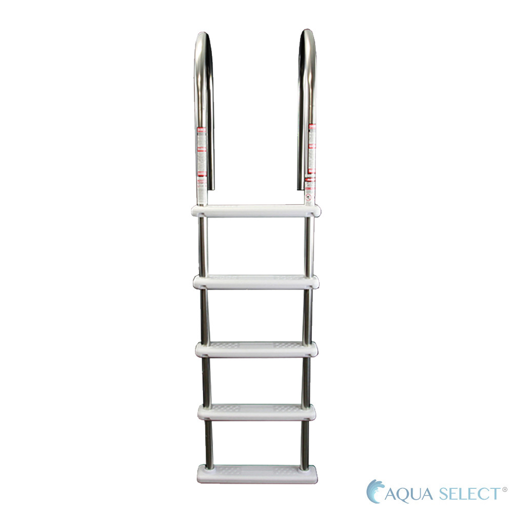 Aqua Select Above Ground Stainless Steel In-Pool Swimming Pool Ladder w/ Steps