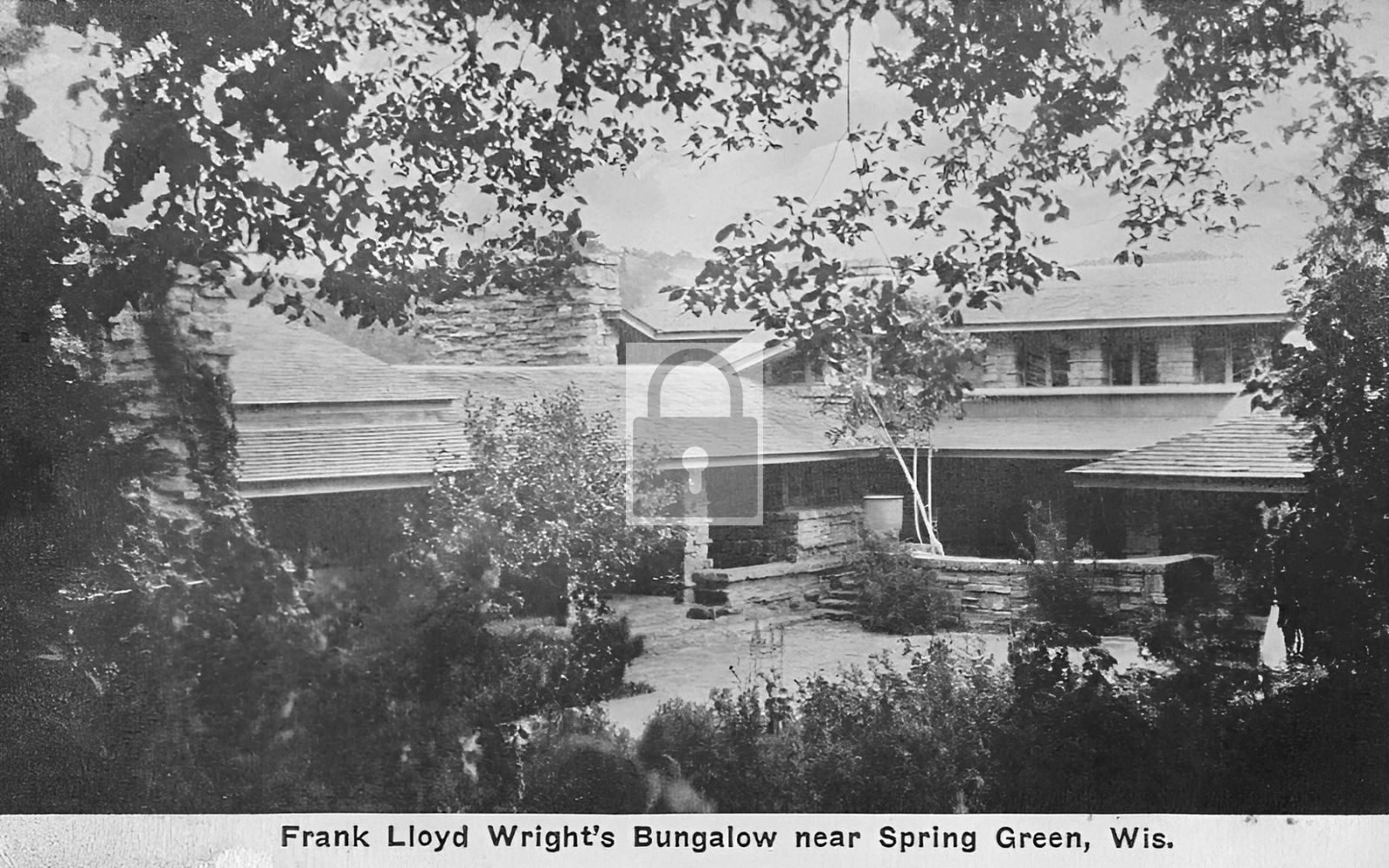 Early Frank Lloyd Wright Bungalow Near Spring Green Wisconsin WI - Reprint