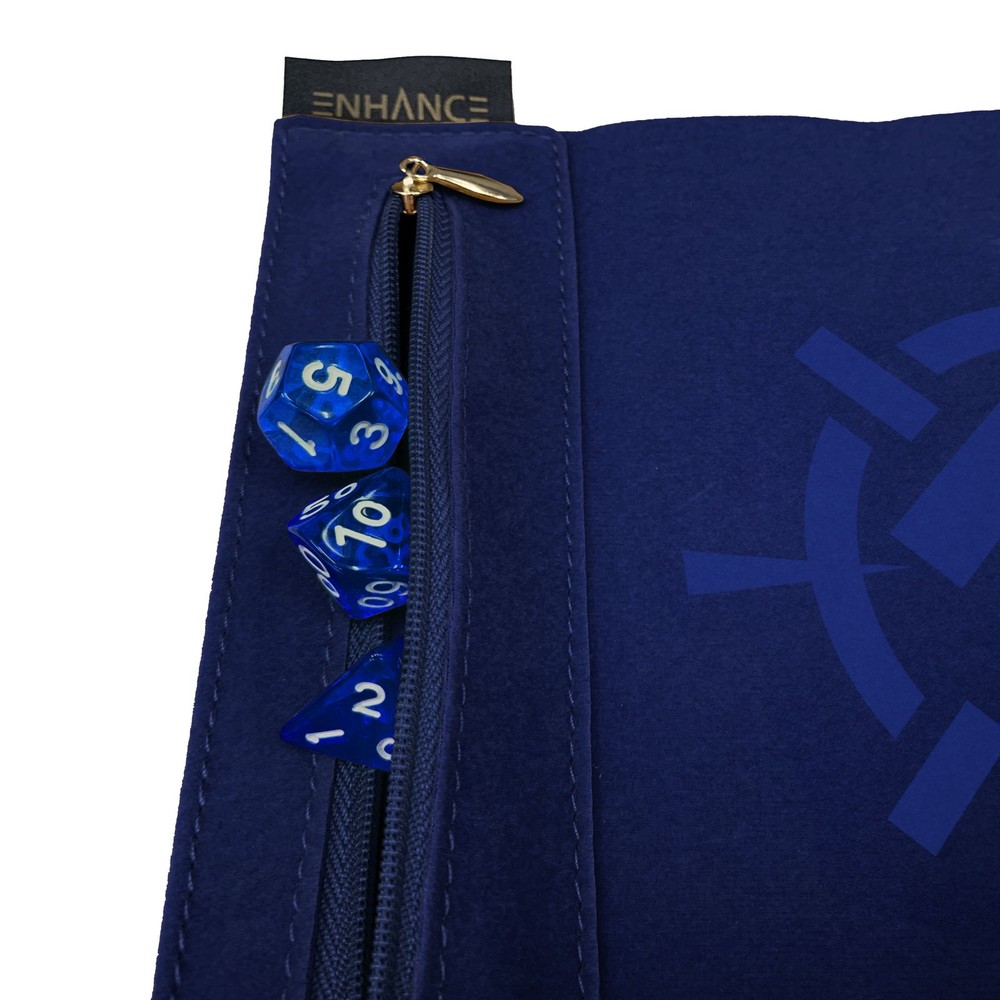ENHANCE Roll on a Scroll™ Dice Rolling Mat & 7pc Acrylic Dice Set