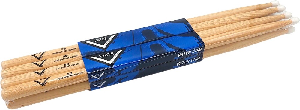 Vater Hickory Drum Stick Pre-pack Nylon 5B