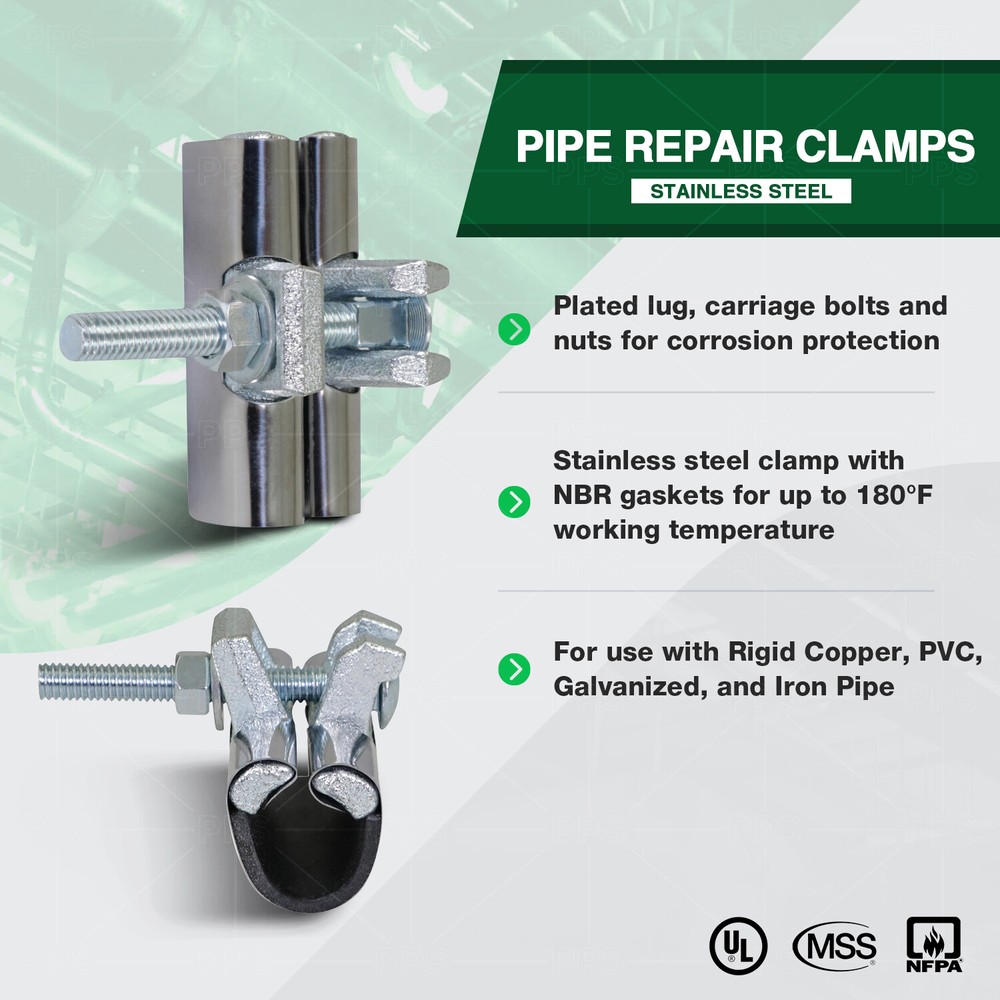 3" Pipe Repair Clamps (5 Pack)