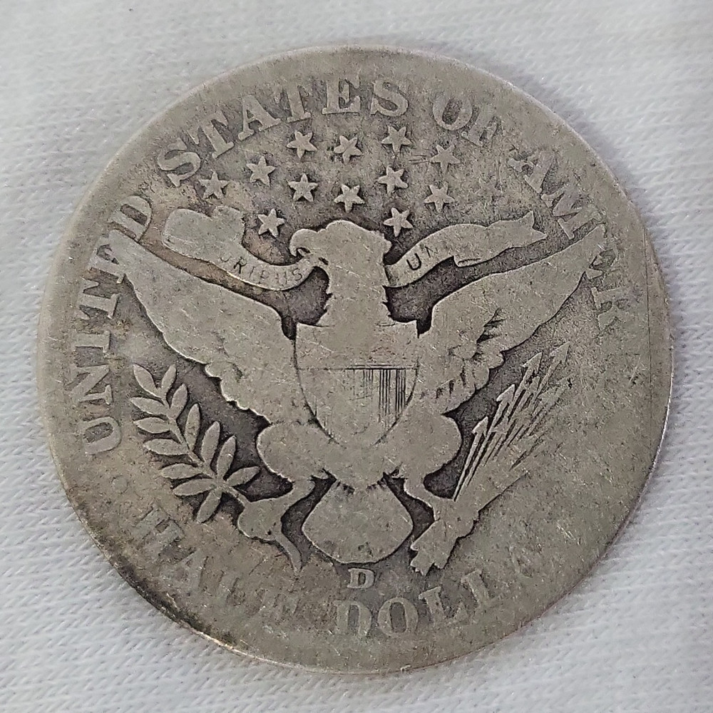 1911 D Barber Half Dollar in Good Condition