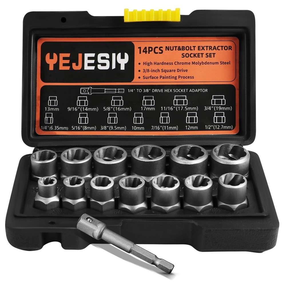 Yejesiy 14PCS Premium Bolt Extractor Kit, Stripped Set