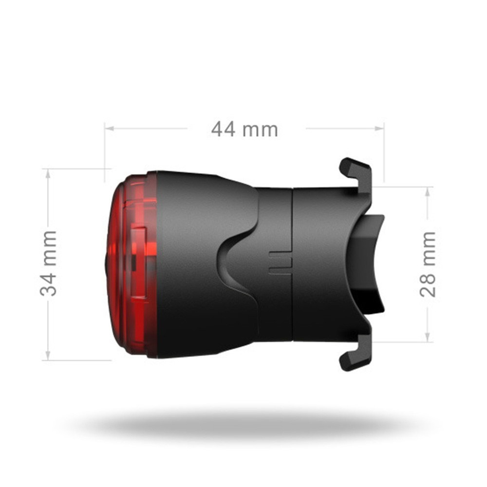 LED Tail Light with Domed Lens for Increased Side Visibility While Riding
