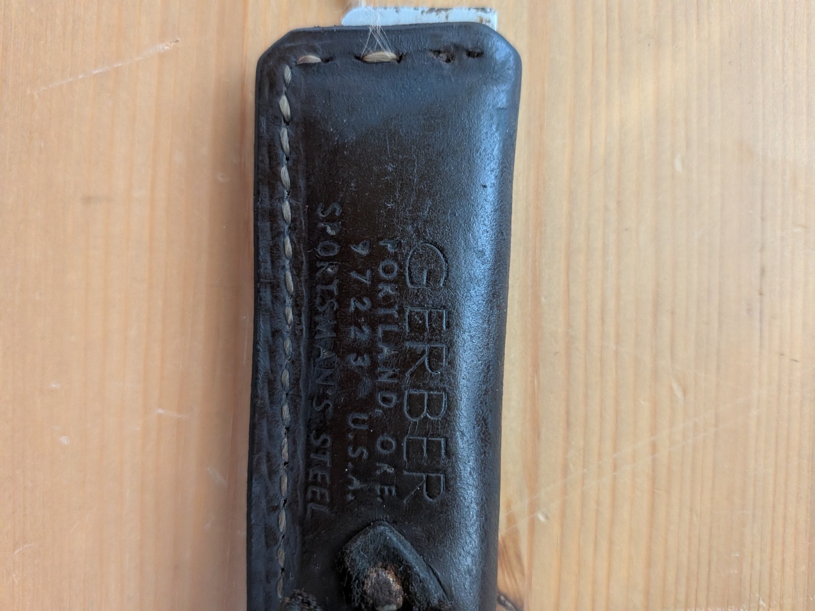 Gerber Sportsman's Steel Portland Oregon USA 5" Leather Handle Knife Sharpener