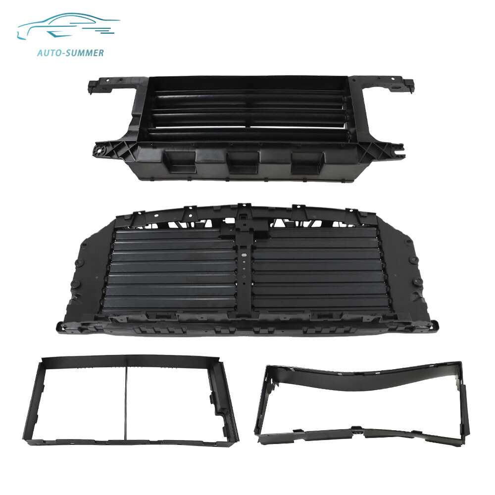 Radiator Grille Air Shutter Control Upper & Lower Black For 2021-2023 Ford F-150