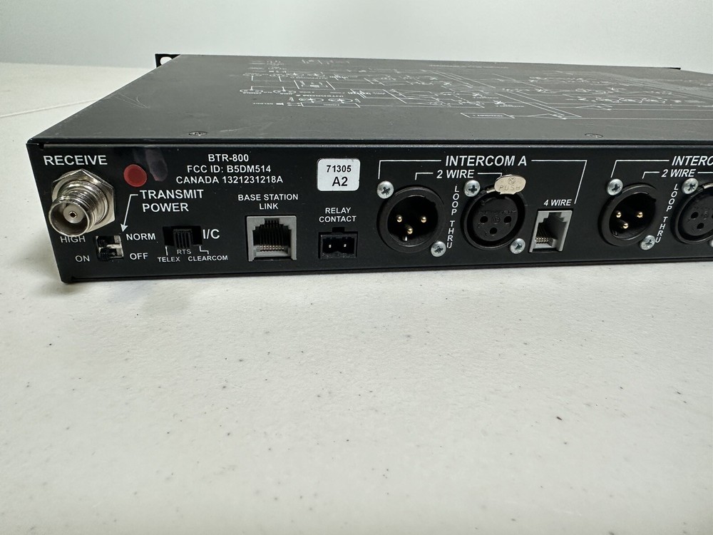 Telex Radiocom BTR-800 Wireless System Base Station A2 Band