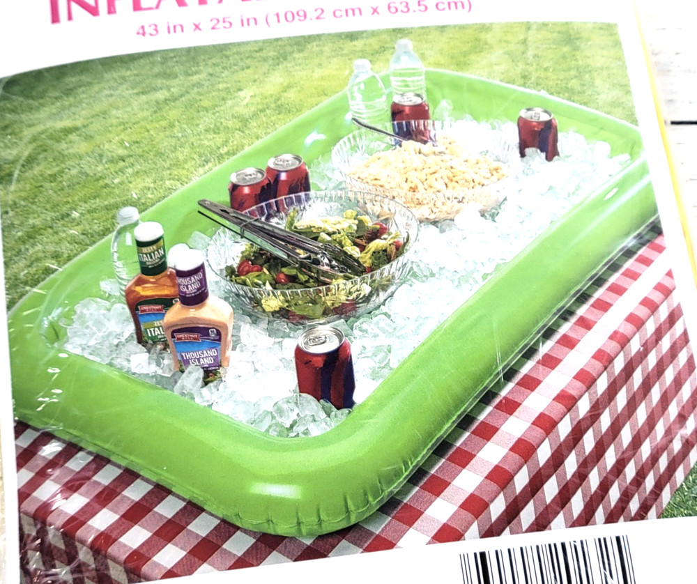 Inflatable Cooler - 3 Pack - Round & Square Beach & Pool Cooler, Blow Up