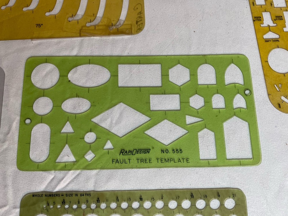 Lot Drafting Drawing Templates RapiDesign Pickett Clear View Automatic Electric