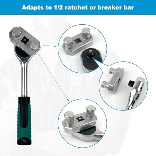 2 Pack Cable Bending Tool - 1/2" Ratchet Connection, 500 MCM Bend, Labor-Saving