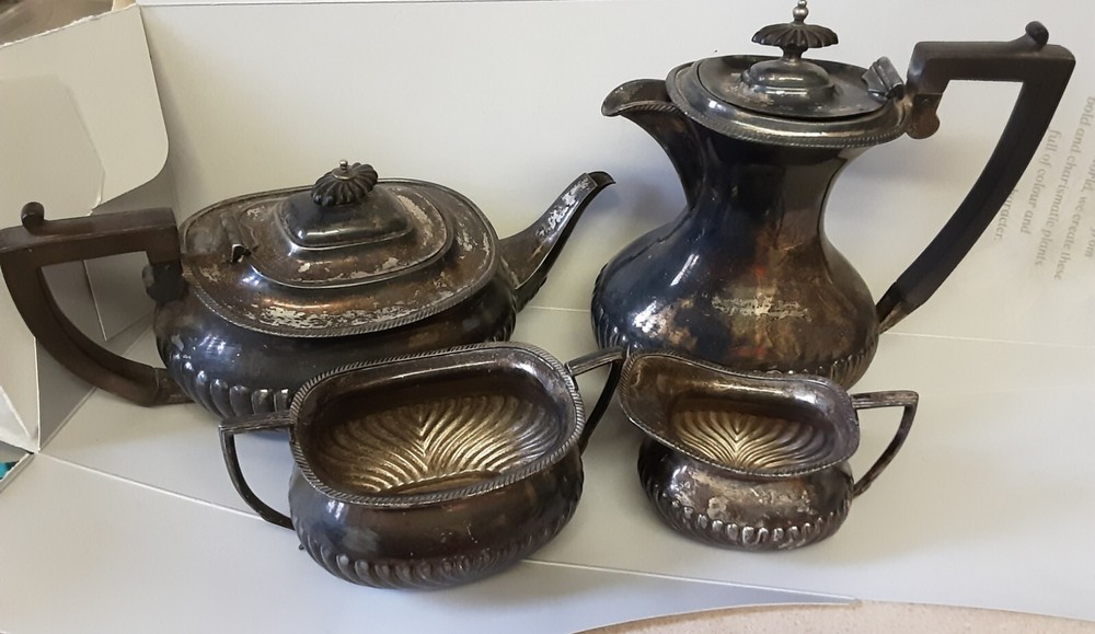 Vintage Silver Plated Serving Tea Set By William Hutton & Sons